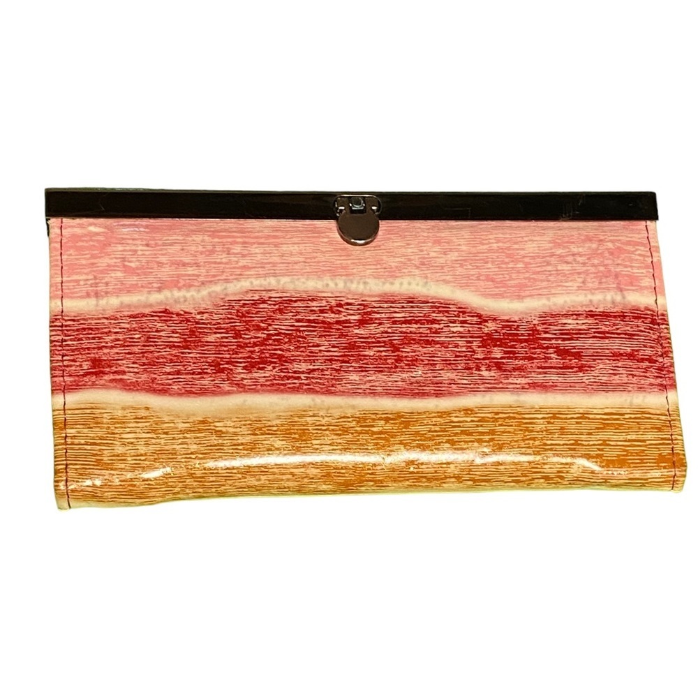 Two tone pink with gold sparkle clutch inside - Picture 9 of 9